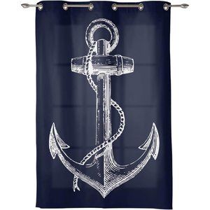 AM5CITY Kitchen Tier Curtains for Bedroom Living Room 72 Inches Long,Nav…